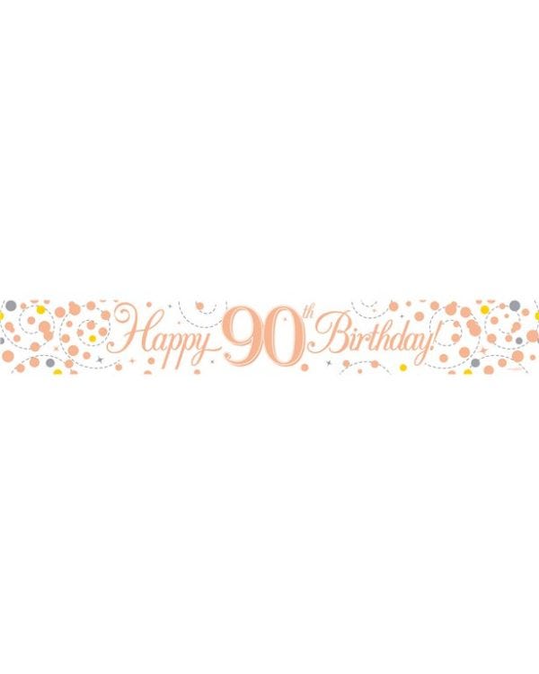 Sparkling Fizz &#039;Happy 90th Birthday&#039; Banner - 2.7m