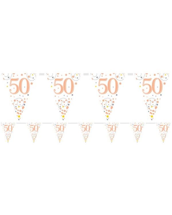 Sparking Fizz 50th Foil Bunting - 3.9m