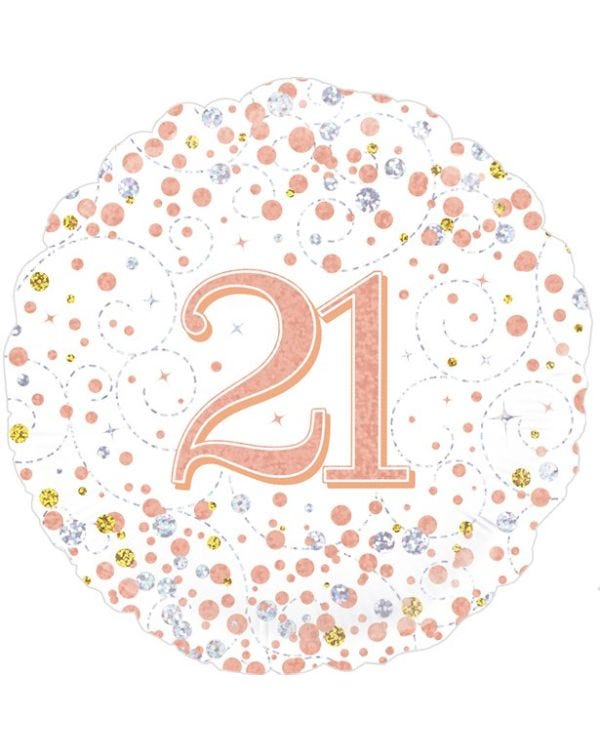 Sparkling Fizz 21st Foil Balloon - 18&quot;