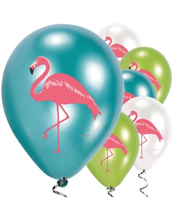 Flamingo Paradise Balloons - 11&quot; Latex (6pk)