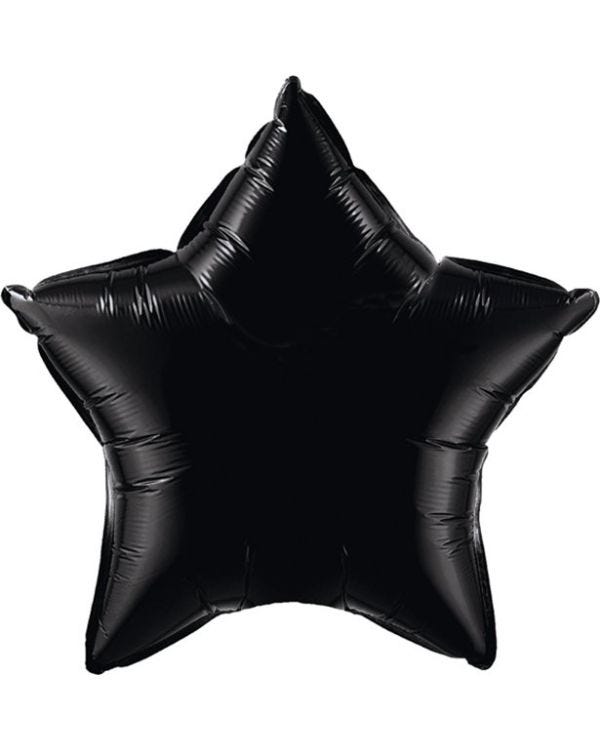 Onyx Black Star Shaped Balloon - 36&quot; Foil - unpackaged
