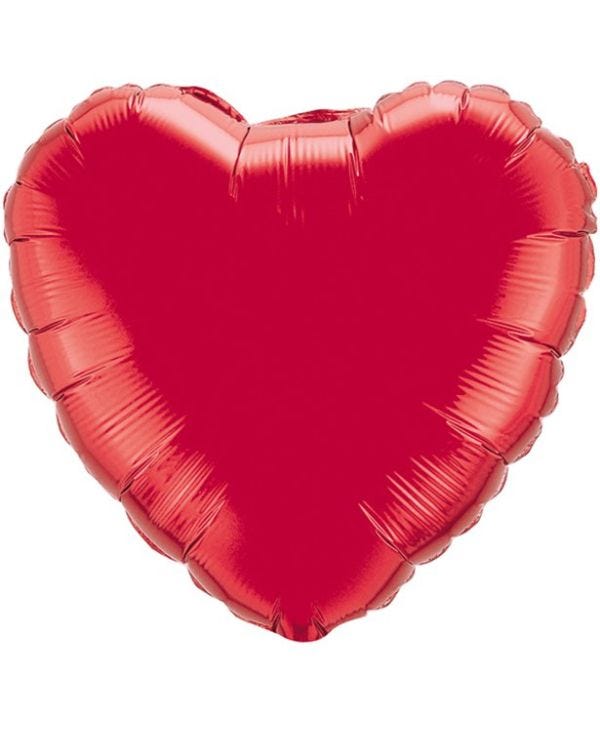 Ruby Red Heart Shaped Balloon - 18&quot; Foil
