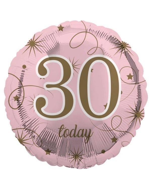 30th Pink Birthday Balloon - 18&quot; Foil