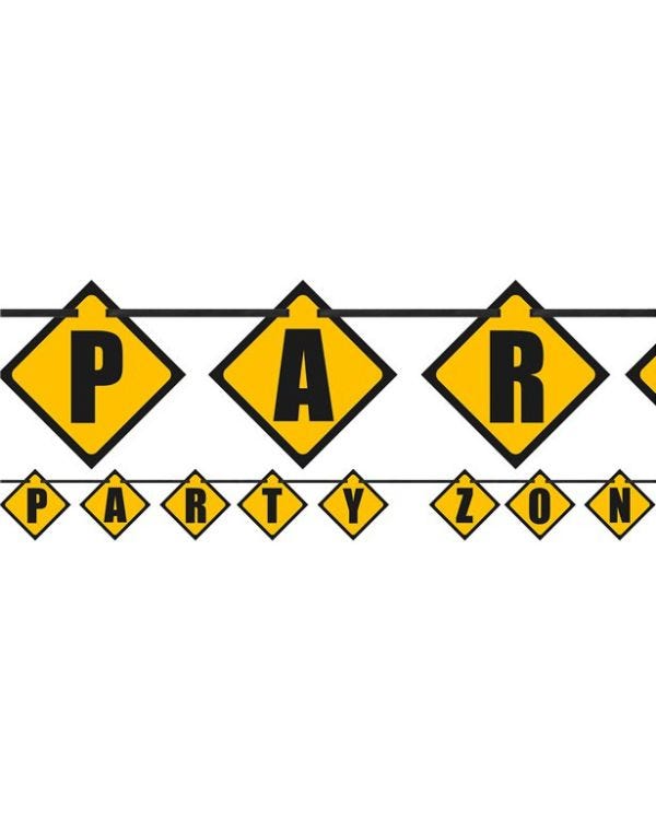 Construction Party Paper Banner - 2.74m