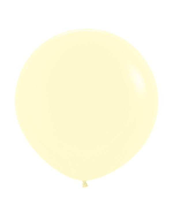 Pastel Matte Yellow Balloons - 24&quot; Latex (3pk)