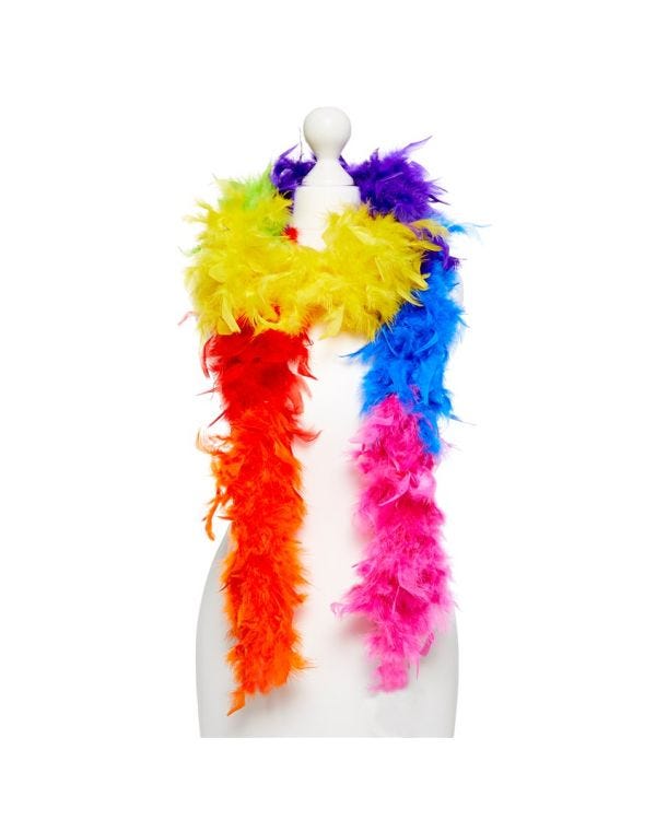 Rainbow Pride Feather Boa