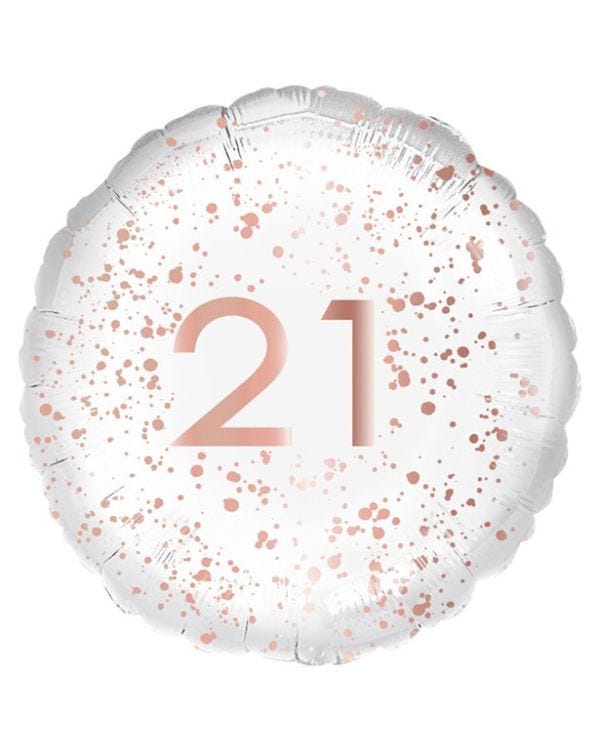 21st Rose Gold Foil Balloon - 18&quot;