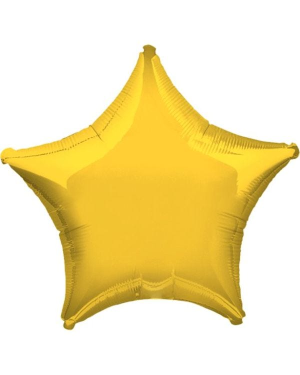 Yellow Star Balloon - 19&quot; Foil