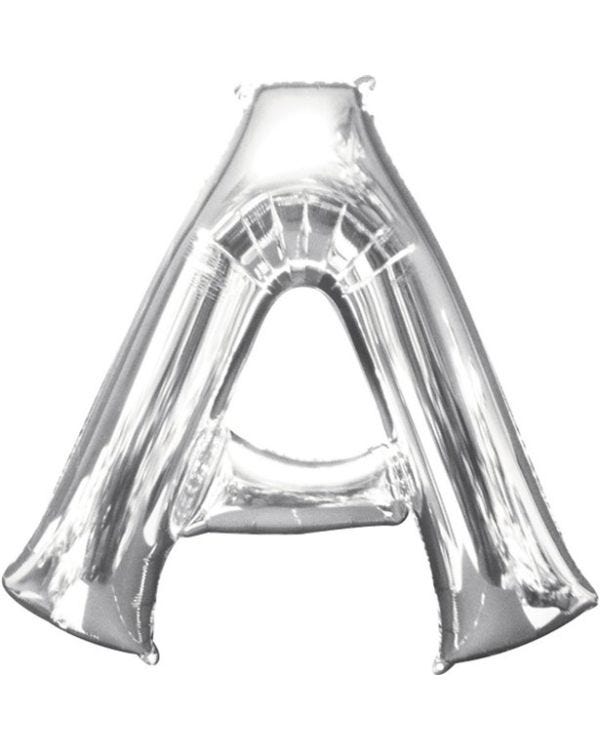 Silver Letter A Balloon - 16&quot; Foil