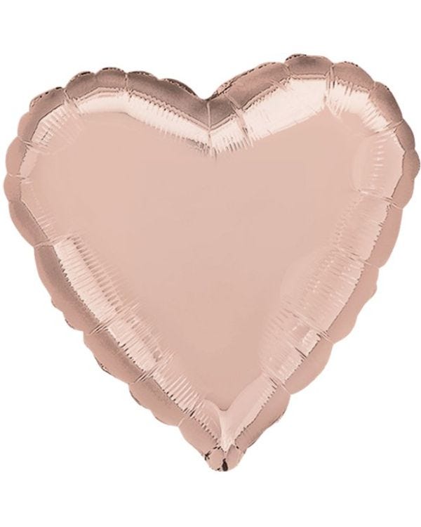 Rose Gold Heart Shaped Balloon - 36&quot; Foil