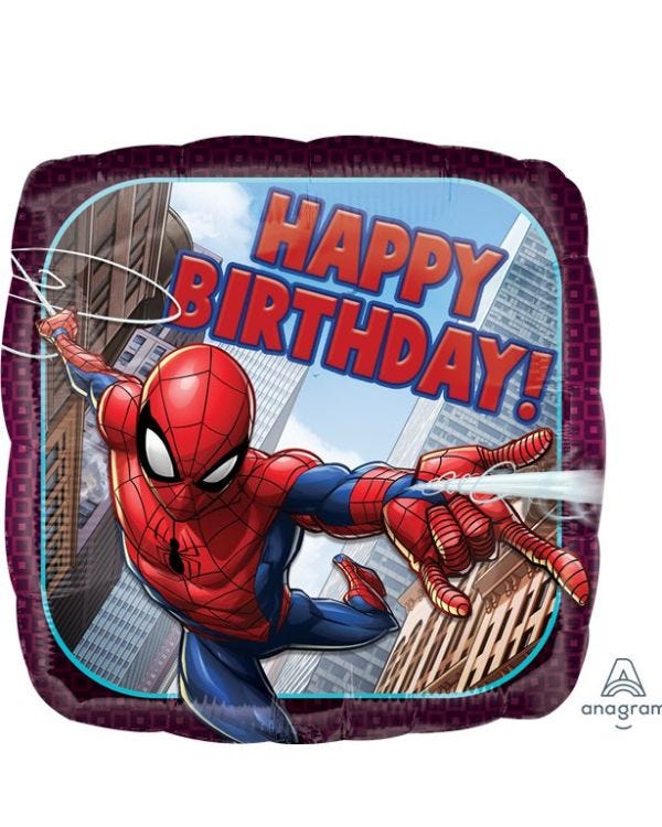&#039;Happy Birthday&#039; Spider-Man Foil Balloon - 18&quot;