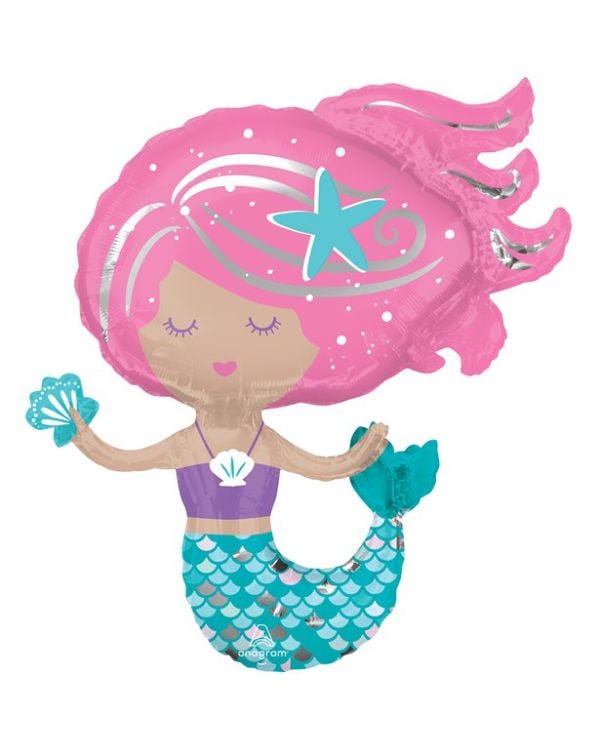 Mermaid Supershape Foil Balloon