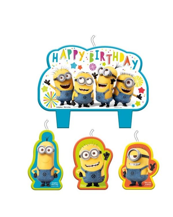 Minions Birthday Candles (4pk)