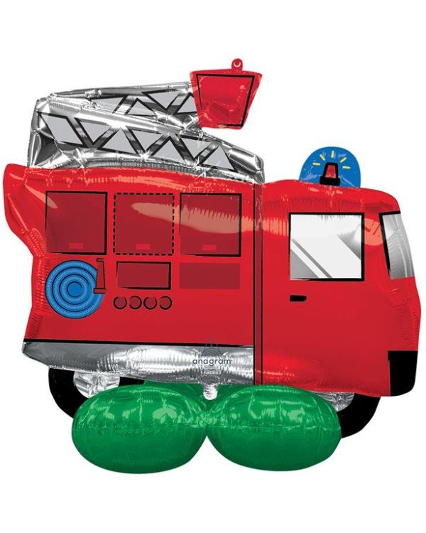 Fire Truck Foil Airloonz - 50&quot;