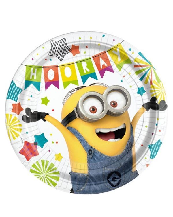 Minions Paper Plates - 23cm (8pk)