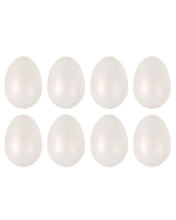 Foam Craft Eggs - 6.5cm (8pk)