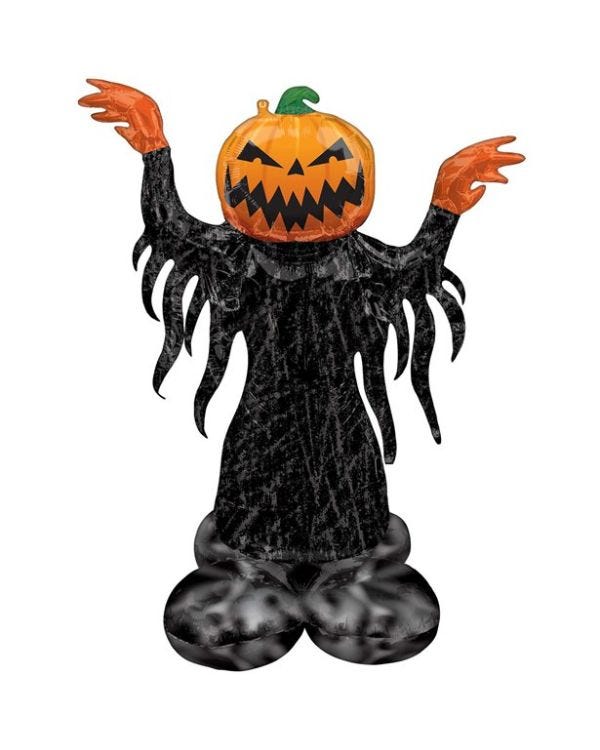 Pumpkin Head Ghost Airloonz Balloon - 53&quot;