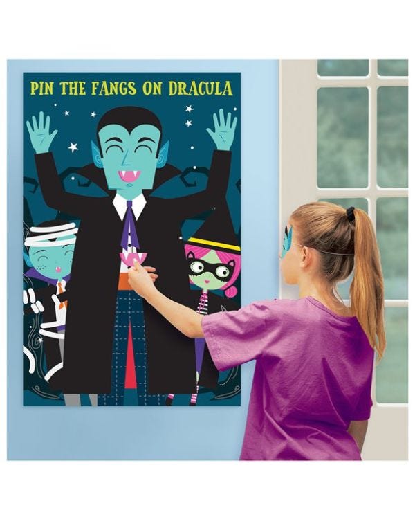 Pin the Fangs on Dracula Game