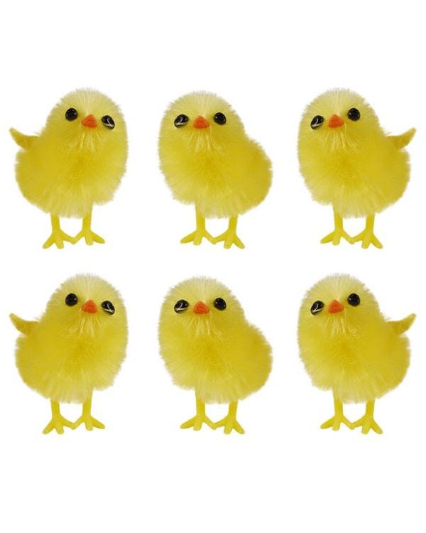 Yellow Easter Chicks - 3.5cm (6pk)