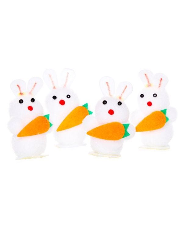 Mini Easter Bunnies with Carrots (4pk)