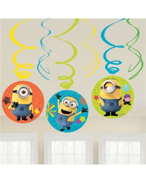 Minions Hanging Swirls - 45cm (6pk)