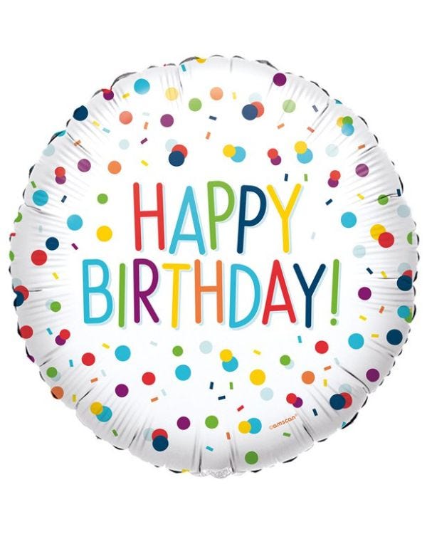 Confetti Birthday Balloon - 18&quot; Foil