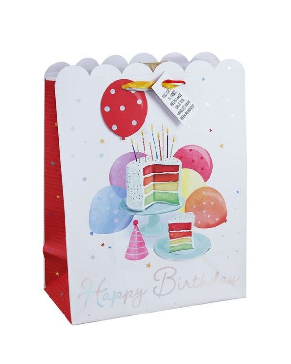 Birthday Cake Large Gift Bag