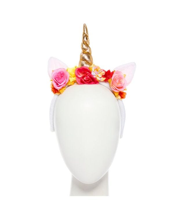 Rose  Flower Unicorn Headband