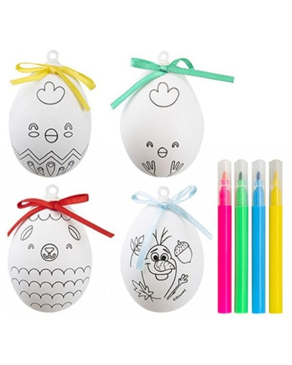 Colour in Your Own Hanging Egg Decs (4pk)