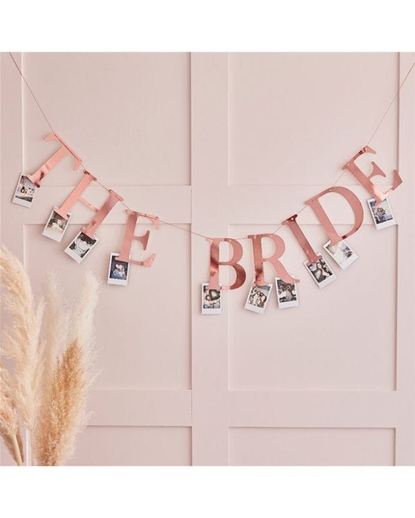 The Bride Rose Gold Peg Bunting