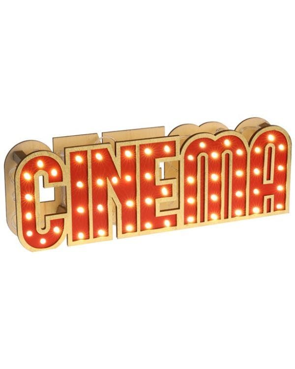 LED Wooden Cinema Sign