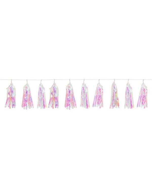 Iridescent Tassel Garland - 2.74m