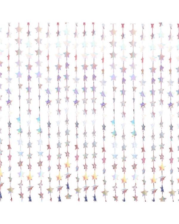 Iridescent Star Curtain Backdrop - 2.2m x 1.2m