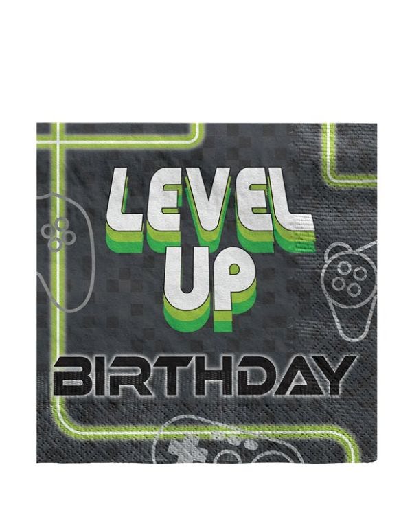 Level Up Lunch Napkin - 33cm (16pk)