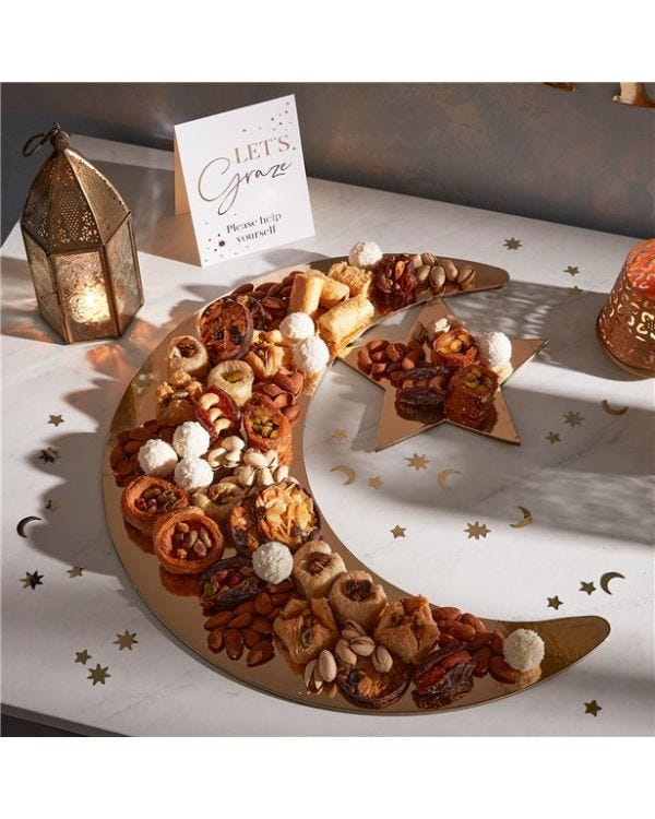 Eid Moon &amp; Star Shaped Grazing Board - 46.5cm