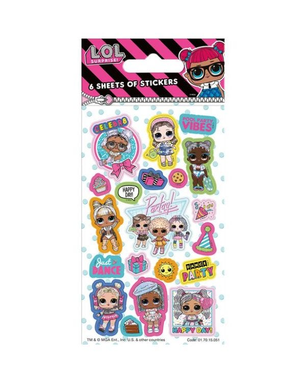 L.O.L Present Surprise - Party Pack Stickers (6pk)