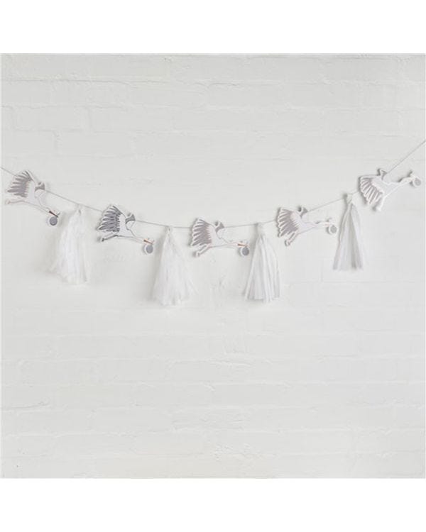 Hello Little One Stork &amp; Tassel Garland - 3m