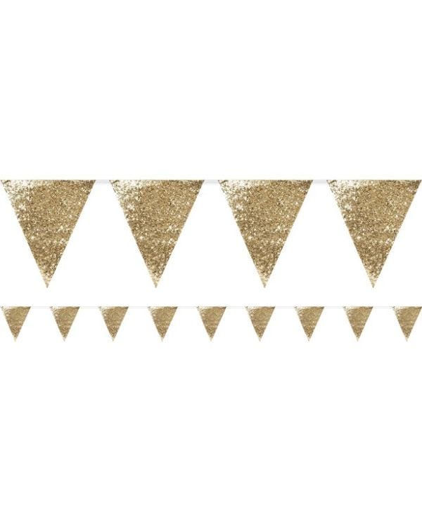 Gold Glitter Bunting - 3m