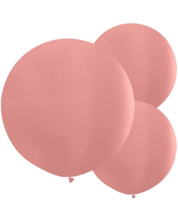 Metallic Rose Gold Giant Balloons - 36&quot; Latex (2pk)