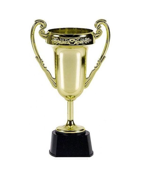 Jumbo Winners Cup Plastic Trophy - 20cm