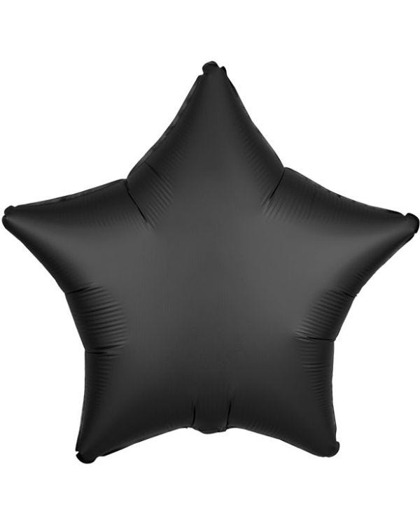 Black Onyx Star Satin Luxe Balloon - 18&#039;&#039; Foil - unpackaged
