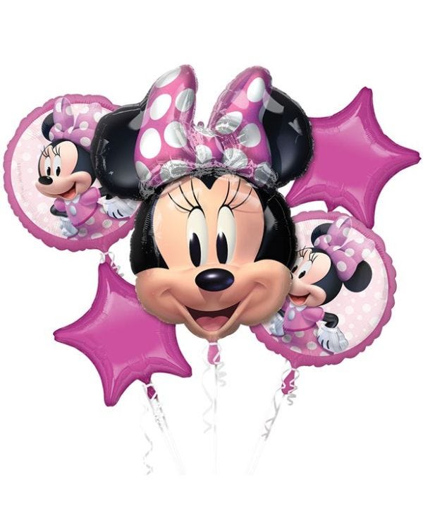 Minnie Mouse Balloon Bouquet (5pk)