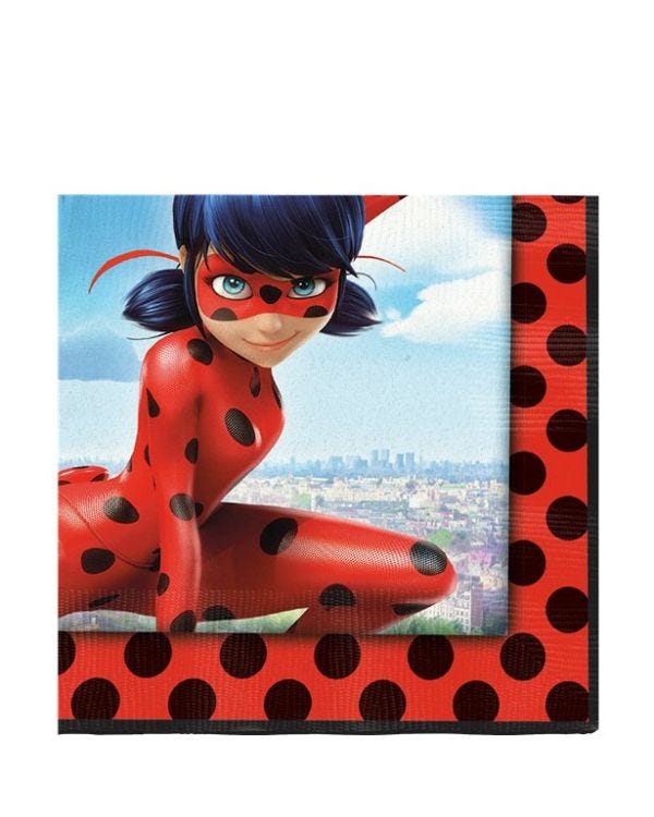 Miraculous Ladybug Paper Napkins - 33cm (20pk)