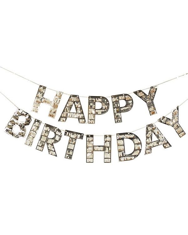 Gold Foil Fringe Letter Bunting - 1.5m