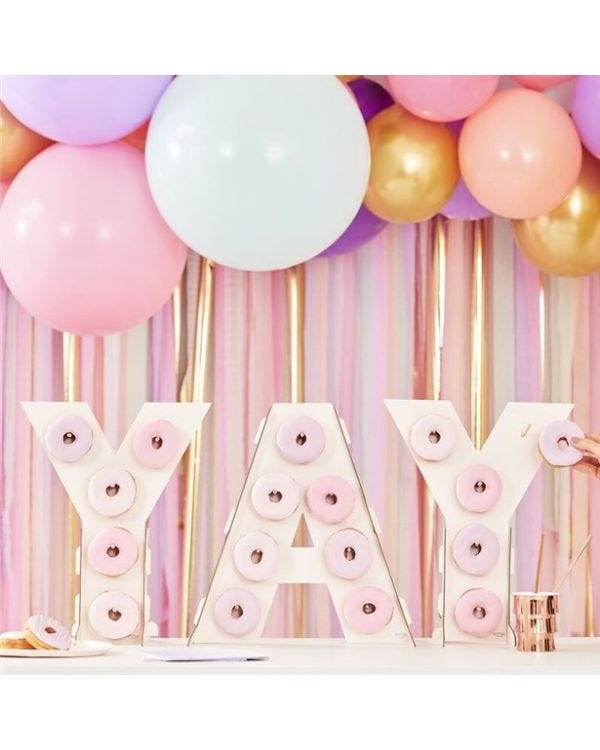 YAY Pink Ombre Donut Wall Stand - 23cm x 40cm