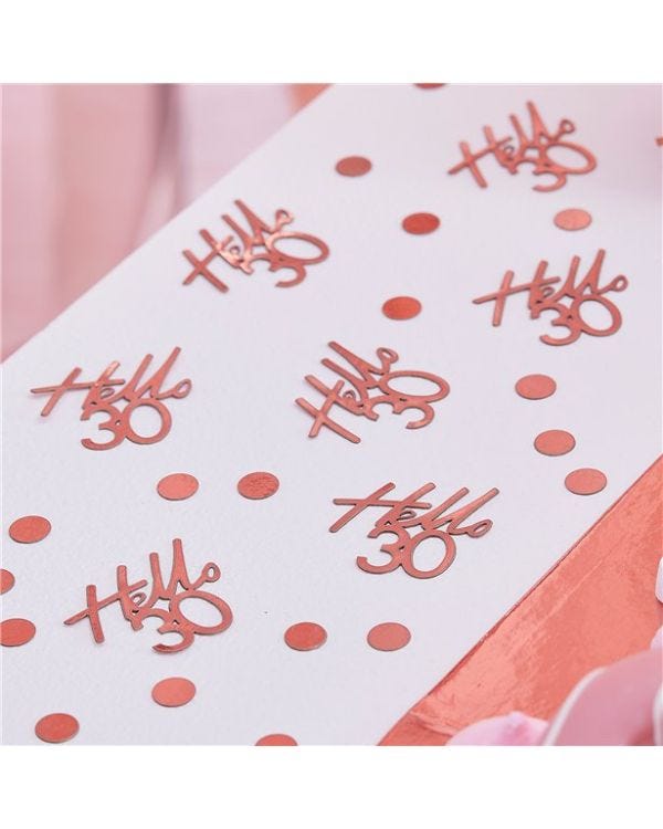 30th Rose Gold Birthday Confetti