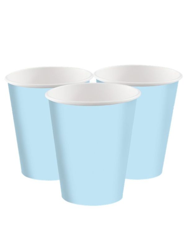 Baby Blue Paper Cups - 237ml (8pk)