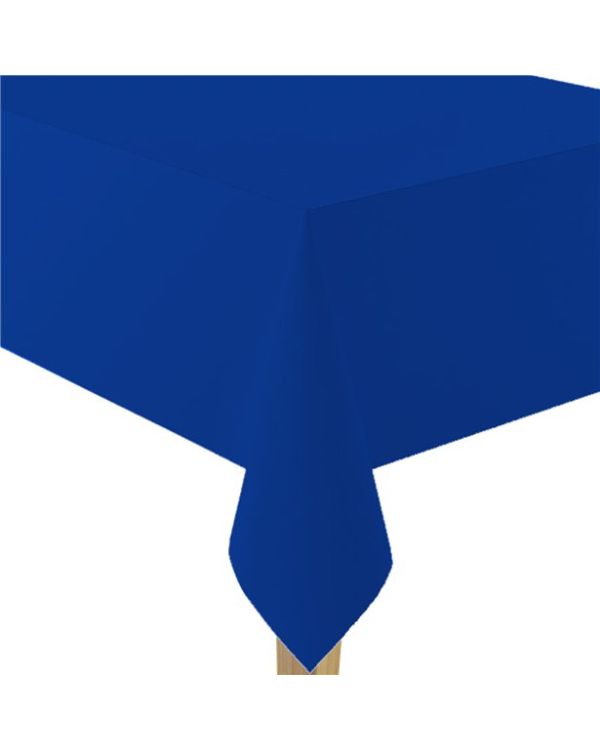 Dark Blue Plastic Tablecover - 274cm x 137cm