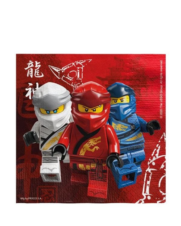 Lego Ninjago Paper Napkins - 33cm (20pk)