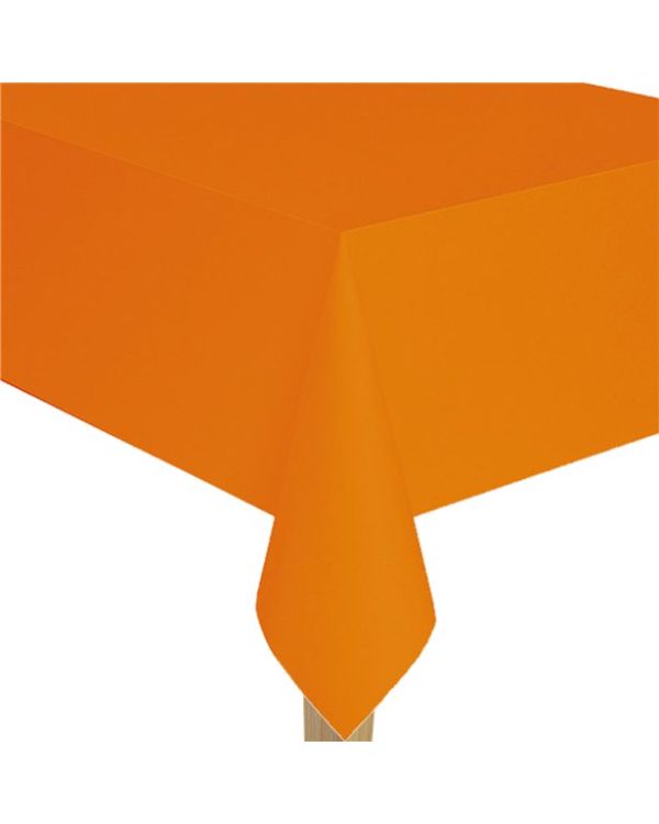 Orange Plastic Table Cover - 2.8m x 1.4m